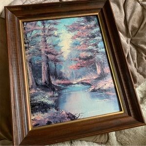 Framed Oil painting “Rustic Brook” - 11 x 14”
